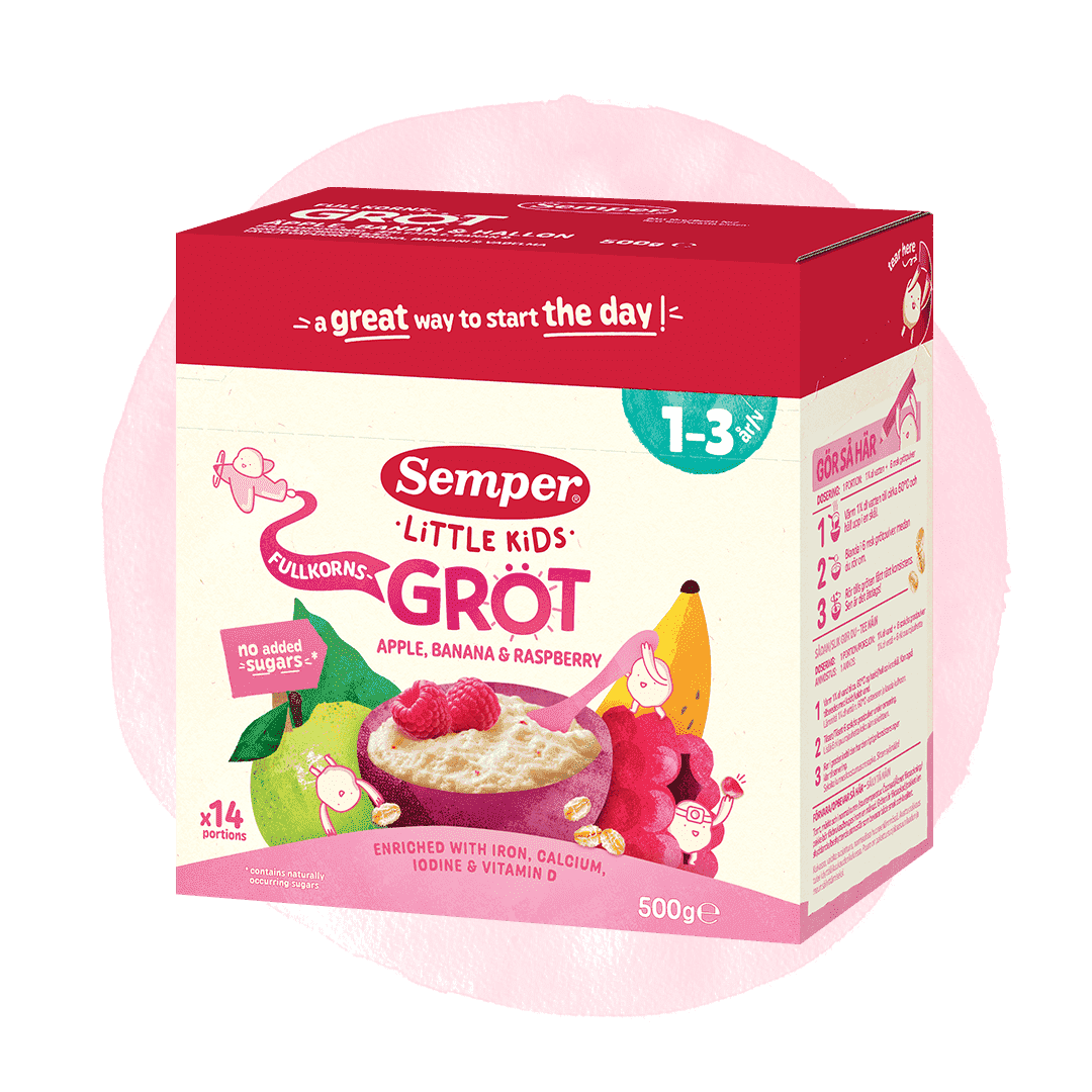 Porridge apple banana raspberry
