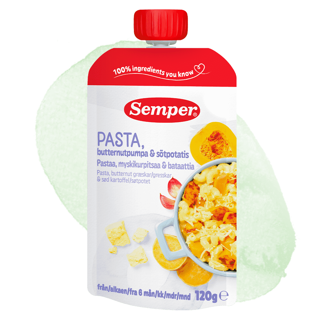 Pastaa, myskikurpitsaa & bataattia 6kk