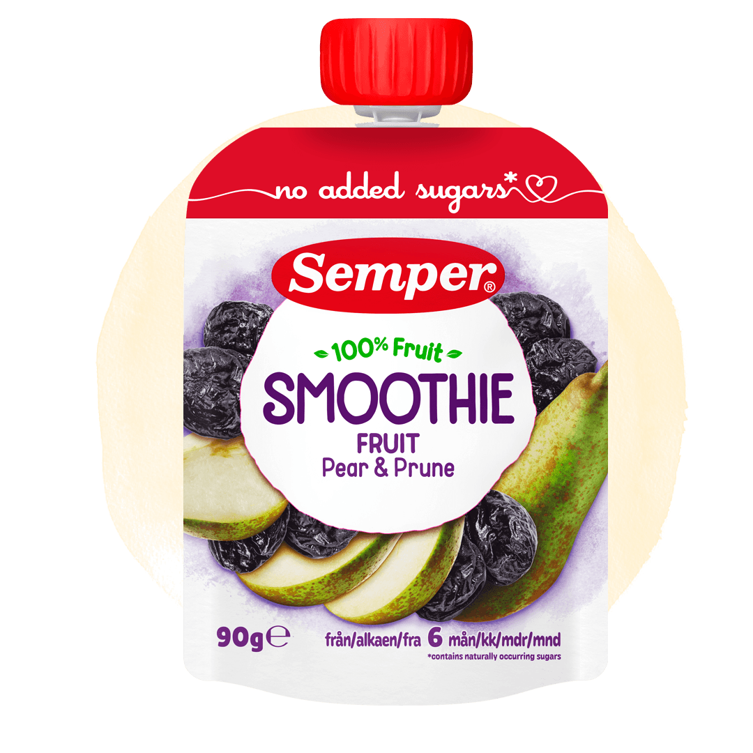 Smoothie päärynää ja luumua 6kk - Semper